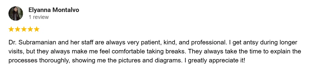 Dentist Chandler AZ Patient Testimonial Elyanna M.